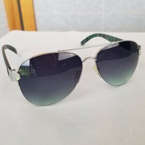 Aviator Sunglasses Green Tintet Tortoise Arms EUC